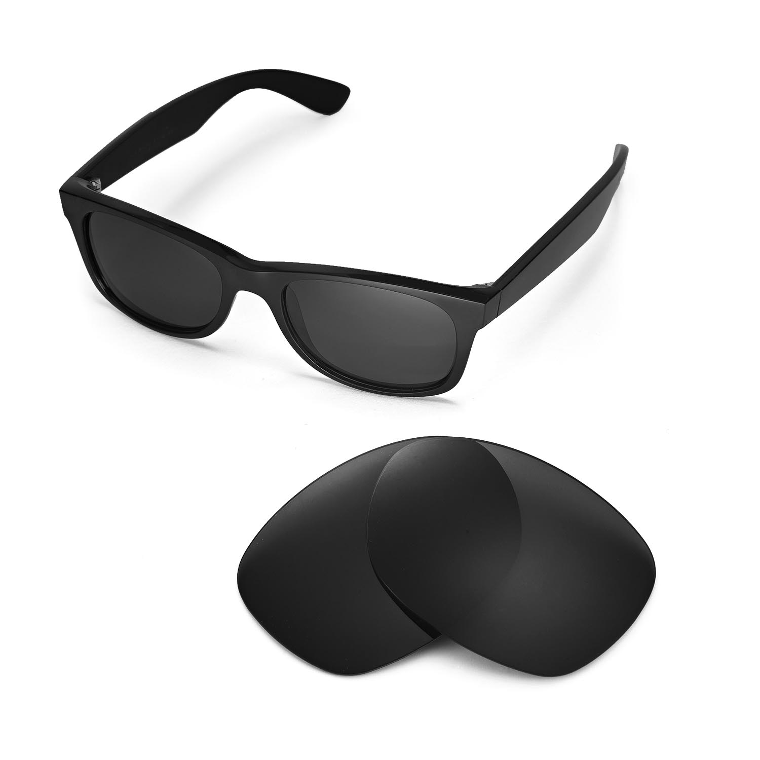 New Walleva Polarized Black Replacement Lenses For RayBan Wayfarer